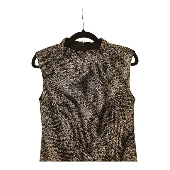 BANANA REPUBLIC Black and White Sleeveless Tweed Dress - Size 4 NWT - Picture 3 of 10